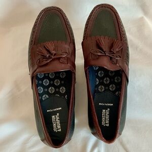 Johnson & Murphy Leather Tassel Loafers Slip On Brown and Black Men’s Shoes 10 M